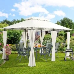 El Jardin - Partytent - 4x3 - Waterdicht Dak - Wanden - Beige Paviljoen -Tuinmeubelen Winkel 1200x1200 896
