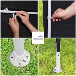 MaxxGarden Partytent - Paviljoen - 3x3 - Waterdicht - Zwart -Tuinmeubelen Winkel 1200x1200 897