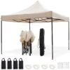 LifeGoods Partytent - 3x3 M - Easy Up - Opvouwbaar - Waterdicht - Draagtas Met Wieltjes - Beige 1 LifeGoods Partytent - 3x3 M - Easy Up - Opvouwbaar - Waterdicht - Draagtas Met Wieltjes - Beige -Tuinmeubelen Winkel 1200x1200 907
