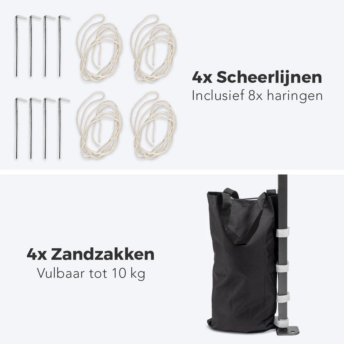 LifeGoods Partytent - 3x3 M - Easy Up - Opvouwbaar - Waterdicht - Draagtas Met Wieltjes - Beige 5 LifeGoods Partytent - 3x3 M - Easy Up - Opvouwbaar - Waterdicht - Draagtas Met Wieltjes - Beige - Afbeelding 3