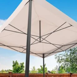 LifeGoods Partytent - 3x3 M - Easy Up - Opvouwbaar - Waterdicht - Draagtas Met Wieltjes - Beige 17 LifeGoods Partytent - 3x3 M - Easy Up - Opvouwbaar - Waterdicht - Draagtas Met Wieltjes - Beige -Tuinmeubelen Winkel 1200x1200 912
