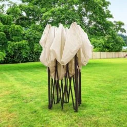 LifeGoods Partytent - 3x3 M - Easy Up - Opvouwbaar - Waterdicht - Draagtas Met Wieltjes - Beige 21 LifeGoods Partytent - 3x3 M - Easy Up - Opvouwbaar - Waterdicht - Draagtas Met Wieltjes - Beige -Tuinmeubelen Winkel 1200x1200 916