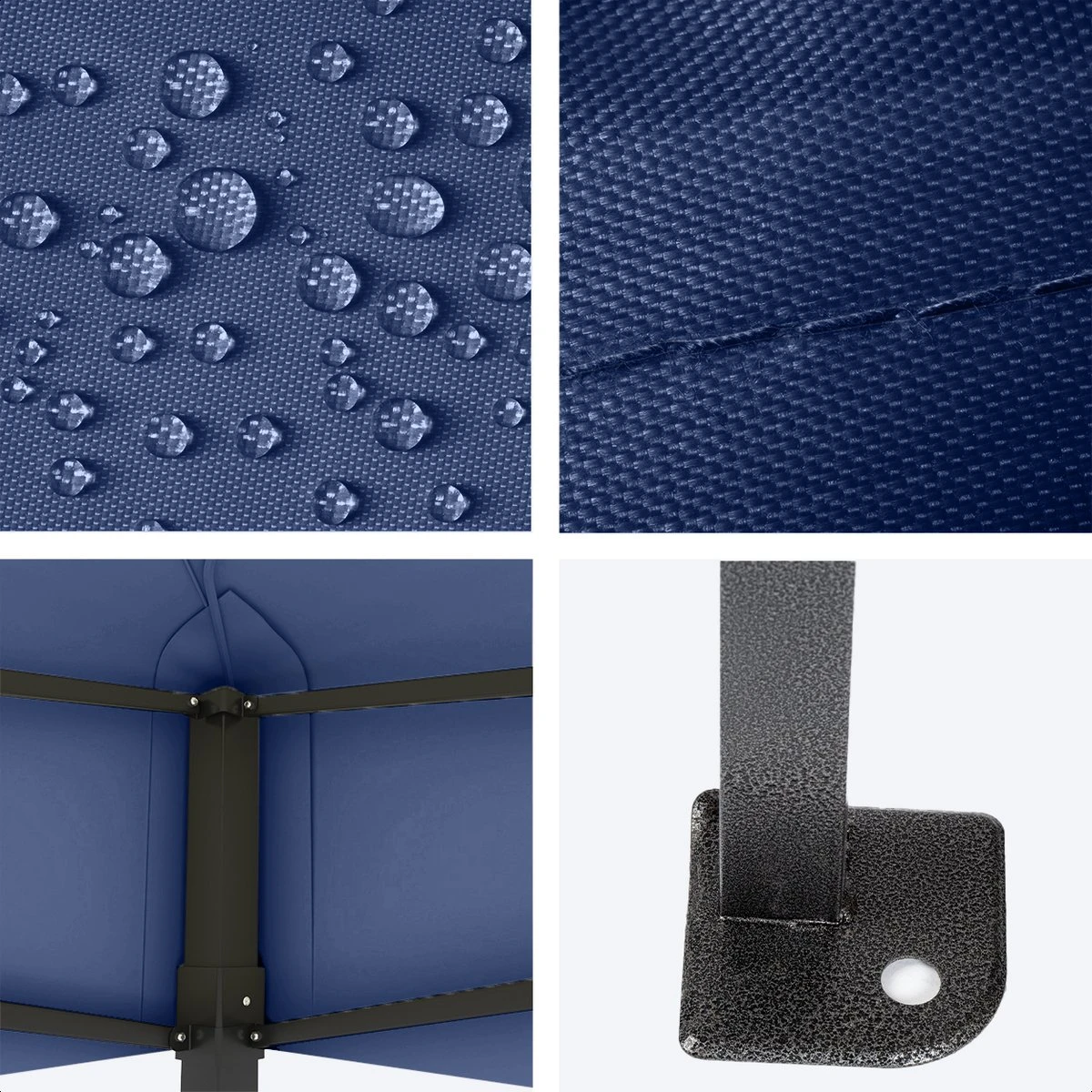 LifeGoods Partytent - 3x4.5 M - Zijwanden - Easy Up - Opvouwbaar - Waterdicht - Draagtas Met Wieltjes - Donkerblauw 5 LifeGoods Partytent - 3x4.5 M - Zijwanden - Easy Up - Opvouwbaar - Waterdicht - Draagtas Met Wieltjes - Donkerblauw - Afbeelding 3