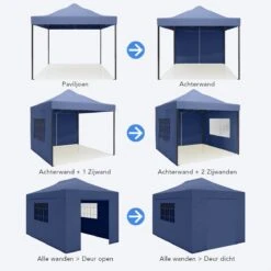 LifeGoods Partytent - 3x4.5 M - Zijwanden - Easy Up - Opvouwbaar - Waterdicht - Draagtas Met Wieltjes - Donkerblauw 19 LifeGoods Partytent - 3x4.5 M - Zijwanden - Easy Up - Opvouwbaar - Waterdicht - Draagtas Met Wieltjes - Donkerblauw -Tuinmeubelen Winkel 1200x1200 947