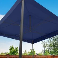 LifeGoods Partytent - 3x3 M - Zijwanden - Easy Up - Opvouwbaar - Waterdicht - Draagtas Met Wieltjes - Donkerblauw -Tuinmeubelen Winkel 1200x1200 957
