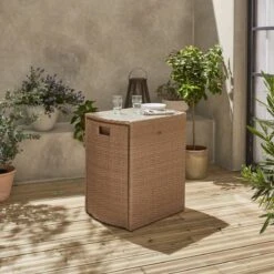 Alice's Garden Balkonset Doppio - 2 Stoelen - Inschuifbaar - Wicker - Beige -Tuinmeubelen Winkel 1200x1200 993