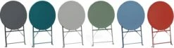 Emilia - Ronde Inklapbare Bistrotafel Ø60cm Van Gepoedercoat Staal – Terra Cotta -Tuinmeubelen Winkel 1200x337