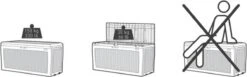 Keter Samoa Opbergbox - 270 L - 117x45x57 Cm - Grafiet 25 Keter Samoa Opbergbox - 270 L - 117x45x57 Cm - Grafiet -Tuinmeubelen Winkel 1200x374