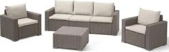 Allibert California Loungeset - 5 Personen - Cappuccino