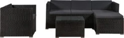 Polyrotan Loungeset Punta Cana L - Zwart -Tuinmeubelen Winkel 1200x376