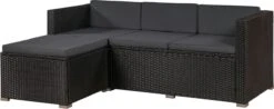 Polyrotan Loungeset Punta Cana L - Zwart -Tuinmeubelen Winkel 1200x478