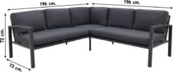 Wellington Lounge Dining Set - Carbon Black -Tuinmeubelen Winkel 1200x500