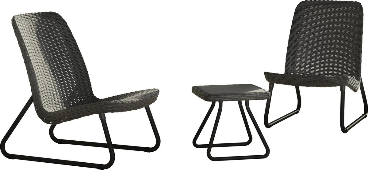 Keter Rio Balkonset - 3 Delig - Grafiet 4 Keter Rio Balkonset - 3 Delig - Grafiet - Afbeelding 2