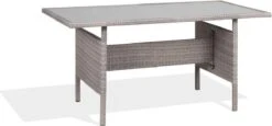 Beliani VITERBO - Loungeset Voor 8 - Grijs - PE Rotan -Tuinmeubelen Winkel 1200x559 2