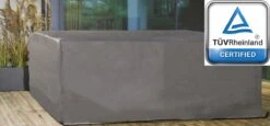 Weersbestendige Beschermhoes Loungeset / Tuinset (met Hoge Tafel) | 260 X 260 X 95 Cm | Premium | Waterproof | TÜV Rheinland Gecertificeerd | Hoes Voor Tuin | Waterdicht | Solution Dyed (verkleuring Onmogelijk) | Grijs / Antraciet -Tuinmeubelen Winkel 1200x559