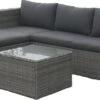 MaxxGarden Loungeset – Rattan Hoekset - 4 Persoons - Incl. Salontafel - Grijs