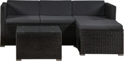 Polyrotan Loungeset Punta Cana L - Zwart -Tuinmeubelen Winkel 1200x589 1