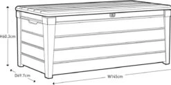 Keter Brightwood Opbergbox - 455L - 145x69,7x60,3 Cm - Grafiet 24 Keter Brightwood Opbergbox - 455L - 145x69,7x60,3 Cm - Grafiet -Tuinmeubelen Winkel 1200x598