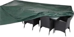 Kingsleeve Tuinmeubelhoes - Beschermhoes - Weerbestendig -308x138x89cm - Groen -Tuinmeubelen Winkel 1200x601