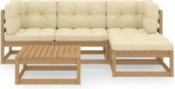 VidaXL 5-delige Loungeset Met Kussens Massief Grenenhout -Tuinmeubelen Winkel 1200x611