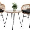 Casaria Tuinset Bali 3 Delig – 1 Tafel/2 Stoelen – Naturel Zwart -Tuinmeubelen Winkel 1200x637 1