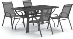 VidaXL 5-delige Tuinset Grijs En Zwart -Tuinmeubelen Winkel 1200x645 1
