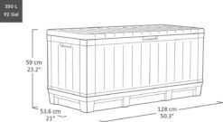 Keter Kentwood Opbergbox - 128x53.6x59 Cm - 350 L - Grafiet -Tuinmeubelen Winkel 1200x655 1