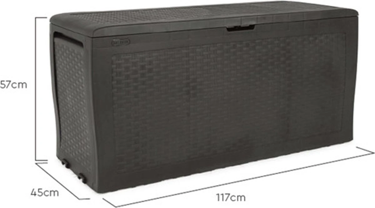 Keter Samoa Opbergbox - 270 L - 117x45x57 Cm - Grafiet 9 Keter Samoa Opbergbox - 270 L - 117x45x57 Cm - Grafiet - Afbeelding 8