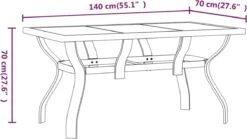 Prolenta Premium - Tuintafel 140x70x70 Cm Staal En Glas Zwart -Tuinmeubelen Winkel 1200x675 17
