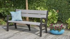 Keter Montero Tuinbank - 3-personen - 150x62,5x89cm – Grafiet -Tuinmeubelen Winkel 1200x675 5