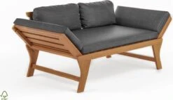 Loungebank Tuin FSC Antraciet – Makkelijk Verstelbaar Lounge Bank Balkon – Tuinbank Lounge Hardhout FSC – Perfecthomeshop -Tuinmeubelen Winkel 1200x702 1