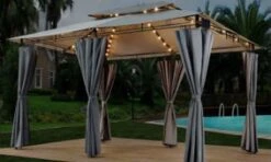 El Jardin - Partytent - 4x3 - Waterdicht Dak - Wanden - Solar - Antraciet Paviljoen -Tuinmeubelen Winkel 1200x718 3