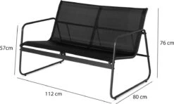909 Outdoor Tuinset Camilla - 4-delig - Dubbele Zitbank - 2 Stoelen - Tafel - Stalenframe -Tuinmeubelen Winkel 1200x720 2