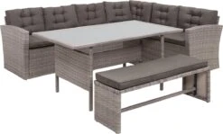 Beliani VITERBO - Loungeset Voor 8 - Grijs - PE Rotan -Tuinmeubelen Winkel 1200x723 2