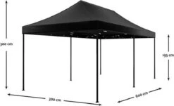 Easy Up 3x6m Zwart Luxe Partytent Opvouwbaar -Tuinmeubelen Winkel 1200x733 5
