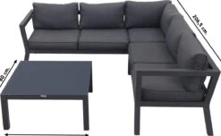 Garden Impressions Colorado Loungeset - Aluminium - Zwart -Tuinmeubelen Winkel 1200x740