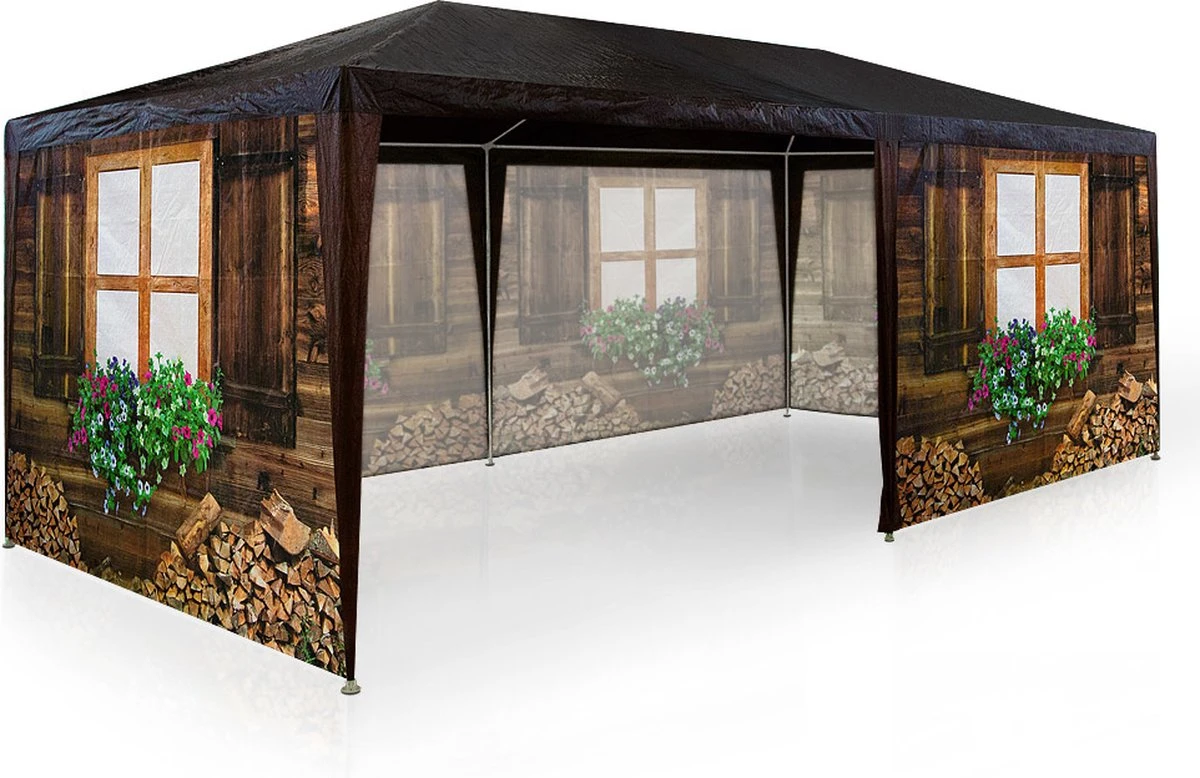 Casaria Apres-Ski Hut Party Tent - 18m² - 3x6m Met 6 Zijpanelen 6 Casaria Apres-Ski Hut Party Tent - 18m² - 3x6m Met 6 Zijpanelen - Afbeelding 4