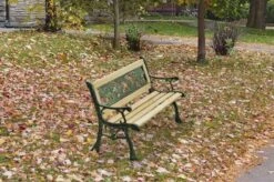 LIFA GARDEN Tuinbank Voor 2 Kinderen | Kinderbank Van Onbewerkt Hout En Ijzer | Nostalgische Tuinbank Met Jungle Afbeelding In De Rugleuning | Tuinbank Om Te Beitsen | 82 X 39 X 50 Cm -Tuinmeubelen Winkel 1200x799 2