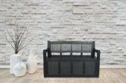 Merkloos Opbergbank Van Kunststof | 130 X 60 Cm | Antraciet -Tuinmeubelen Winkel 1200x799 38