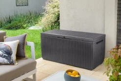 Opbergbox Tuin - Kussenbox Waterdicht - Bruin - Zitbox Kussenbox Voor Buiten - Voor Tuinmeubelen - Tuinkussens - Opberg Tuin - Kussenboxen - XL - Groot - 305 Liter -Tuinmeubelen Winkel 1200x800 168