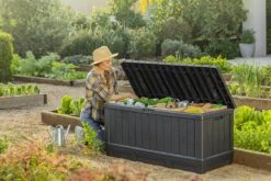 Keter Kentwood Opbergbox - 128x53.6x59 Cm - 350 L - Grafiet -Tuinmeubelen Winkel 1200x800 193