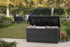 Keter Kentwood Opbergbox - 128x53.6x59 Cm - 350 L - Grafiet -Tuinmeubelen Winkel 1200x800 196