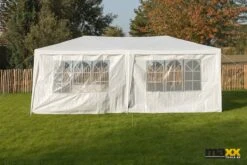 MaxxGarden Partytent - Paviljoen - 300 X 600 X 250 Cm - Met Zijwanden - Waterdicht Pro - 32mm Buizen – Wit -Tuinmeubelen Winkel 1200x800 205
