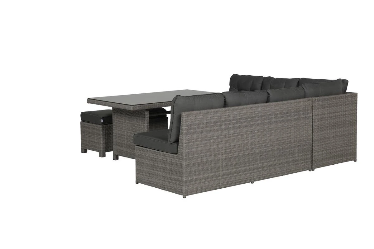 Garden Impressions Lapa Lounge Dining Set 5-delig - Wicker - Grijs 11 Garden Impressions Lapa Lounge Dining Set 5-delig - Wicker - Grijs - Afbeelding 9
