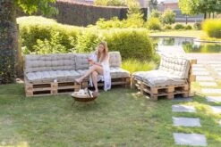 MaxxGarden Palletkussen - Rugkussen Loungeset Bank - Palletsofa - 120x40cm - Taupe -Tuinmeubelen Winkel 1200x800 389