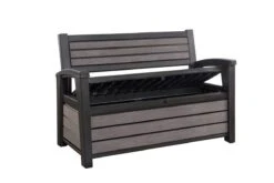 Keter - Hudson Bench Box - 2-zits Bank - Opbergbox - Hout Look & Feel - 227L - 138x63x89cm - Antraciet 25 Keter - Hudson Bench Box - 2-zits Bank - Opbergbox - Hout Look & Feel - 227L - 138x63x89cm - Antraciet -Tuinmeubelen Winkel 1200x800 50
