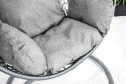 Hangstoel - Ei Stoel - Met Grijze Standaard & Kussens - Tot 125kg -Tuinmeubelen Winkel 1200x800 85