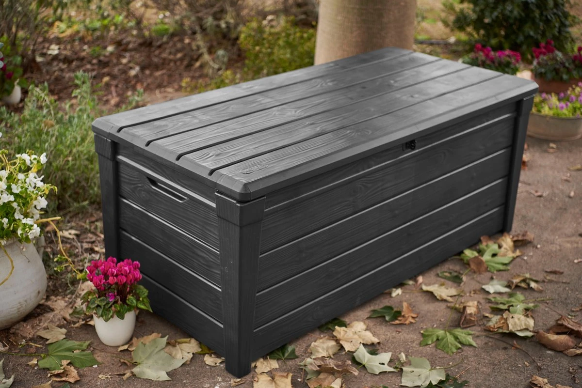 Keter Brightwood Opbergbox - 455L - 145x69,7x60,3 Cm - Grafiet 11 Keter Brightwood Opbergbox - 455L - 145x69,7x60,3 Cm - Grafiet - Afbeelding 9