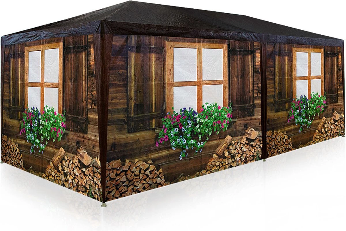 Casaria Apres-Ski Hut Party Tent - 18m² - 3x6m Met 6 Zijpanelen 3 Casaria Apres-Ski Hut Party Tent - 18m² - 3x6m Met 6 Zijpanelen