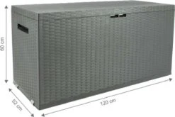 Verrijdbare Tuinkussen Opbergbox - Rattan Look - Zwart - 350 Liter -Tuinmeubelen Winkel 1200x804 9